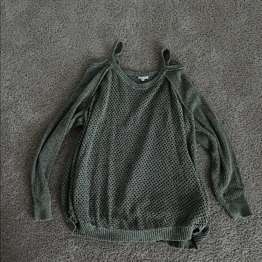 Maurice’s green cold shoulder sweater
